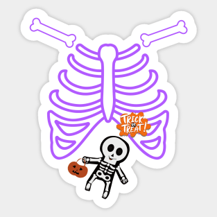 Cute Skeleton Costume Sticker